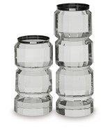 Brentley - Clear / Silver Finish - Candle Holder Set (Set of 2) - $133.40 CAD