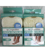 2x Spongeables Pedi Scrub Foot Scrubber Coconut Colada Shea Butter 20+ W... - £13.14 GBP