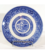 WILLOW WARE Blue Willow Plate Unmarked Japanese Double Phoenix Over Village - €7,32 EUR