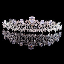 new high-end zircon brides crown princess tiara girls hair jewelry wedding hair  - £8.93 GBP