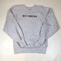 Vintage Boston College BC High School Champion Reverse Weave Gray Crewne... - $49.49
