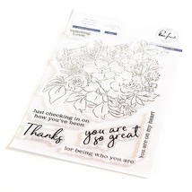 Pinkfresh Studio Clear Stamp Set 4&quot;X6&quot;-Handpicked Flowers PF152822 - £30.39 GBP