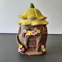 Fairy Garden Flower Forest Figurine Enchanted Fairy Cottage House Rustic 4.5&quot;  - £5.58 GBP