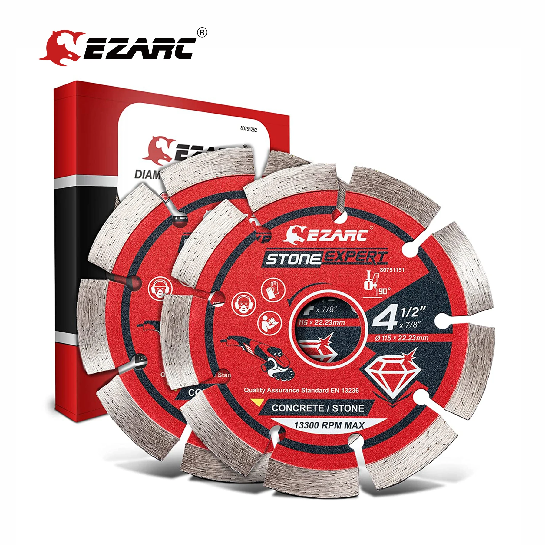 EZARC 115mm &amp; 125mm Segmented  Saw Blade for Angle Grinder 2pcs  Blades Cutting  - £47.01 GBP