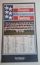 Minnesota Twins Star Tribune SGA Poster - Reproduction 1966 Schedule - Killebrew - £19.77 GBP