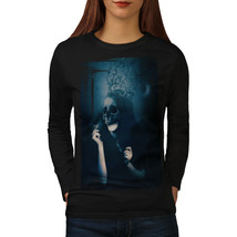 Skull Dead Goth Fantasy Tee Witch Spell Women Long Sleeve T-shirt - £11.95 GBP