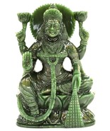 Goddess Laxmi / MahaLakshmi Idol In Natural Columbian Green Jade - 1221 gms - £430.21 GBP