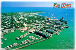 Postcard Key West Florida Cruise Ships Dock Stores and Restaurants  6 x 4 Inx. - £3.87 GBP
