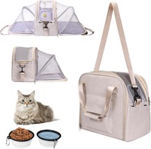 Cat Carriers Soft Sided Travel Pet Carrier Bags 2 Sides Expandable Cat C... - £55.66 GBP