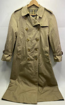 Vintage Women&#39;s BURBERRYS Coat Jacket Nova Check Lining Beige Size 16 Long W85A - £275.21 GBP