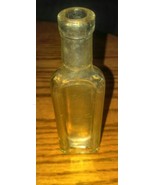 Vintage Clear Glass Medicine Bitters Style Bottle Unmarked  - £7.90 GBP