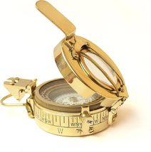 Marine Brass Compass Handmade Vintage Pocket Antique Maritime Sailor - $28.71