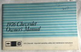 1976 Chevrolet Passenger cars Original Owners Operators Manual GM - $28.66