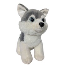 Purely Luxe Aurora Siberian Husky Dog Plush Blue Eyes Stuffed Animal 8.25&quot; - £24.72 GBP