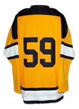 Any Name Number Minnesota Fighting Saints Retro Hockey Jersey Yellow Any Size image 5