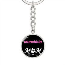 Munch Sausage Catkins  Sausage Cat Mom Keychain Stainless Steel or 18k Gold Cir - £30.33 GBP+