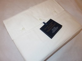Ralph Lauren Lovan Jacquard Glen Plaid Queen Flat Sheet Parchment Off White $215 - £60.50 GBP