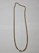 Gold Tone Thick Chain Necklace Rope Style, 19&#39;&#39; Length with Clasp, Vintage - $18.31 CAD