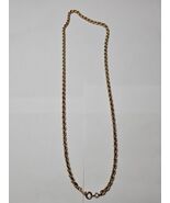 Gold Tone Thick Chain Necklace Rope Style, 19&#39;&#39; Length with Clasp, Vintage - $238.29 MXN