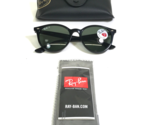 Ray-Ban Sunglasses RB4305 601/9A Polished Black Round Green Polarized Le... - $131.08