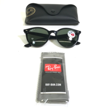 Ray-Ban Sunglasses RB4305 601/9A Polished Black Round Green Polarized Le... - $131.08