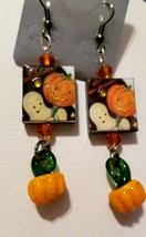 Spooky Halloween earrings. Pumpkin,  ghost and witch. - £9.54 GBP