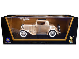 1932 Ford 3 Window Coupe Gold 1/18 Diecast Car Road Signature - £50.23 GBP