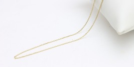 Thin fine solid 14k yellow  gold link necklace chain 16&quot; 18&quot; 20&quot; US Seller - £55.13 GBP