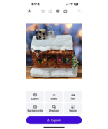 New Blown Glass Detailed Log Cabin Hanging ornament Cape shore - $19.79