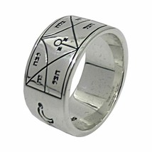 Rasiel the Angel&#39;s Success Ring Amulet King Solomon Kabbalah Talisman Silver 925 - £106.31 GBP