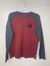 American Eagle Long Sleeve Thermal Waffle Shirt Men’s Medium Red USA - $9.46