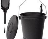 5.15 Gallon Ash Bucket with Lid and Shovel For Fireplaces Fire Pits Stov... - £45.71 GBP
