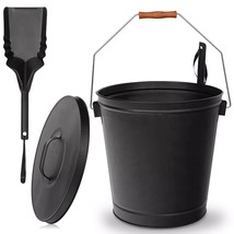 5.15 Gallon Ash Bucket with Lid and Shovel For Fireplaces Fire Pits Stov... - $58.38