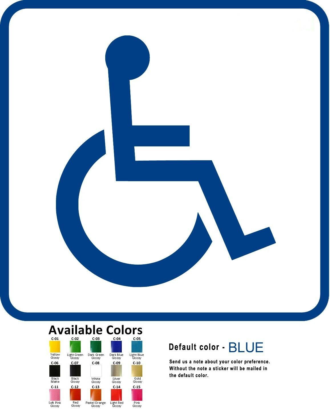 Handicap Vinyl Decal Sticker Car Window Bumper Wall Parking Emblem Disab... - $3.26+