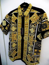 NEW Baroque Men Shirt Italian Designer Georgio Gentelli Italy Size Large - £37.87 GBP