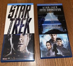 Star Trek &amp; Star Trek Into Darkness W/ Slipcovers Lot Blu Ray Free Shipping - £5.45 GBP