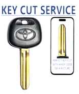 KEY CUT SERVICE + TOY44G TOYOTA 2010-2014 G Chip Transponder Key Blank - $547.76 MXN