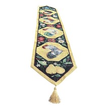 Sally Eckman Roberts Chanticleer Roosters and Fruit Runner with Tassels ... - £19.59 GBP