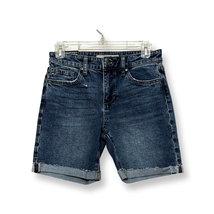 Joes Jeans Womens Jean Shorts Blue Cuffed Dark Whiskered Raw Hem Denim 2... - $26.86