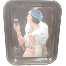 Vintage Coca Cola Metal Serving Tray Flapper Girl 1925 Advertisement 1973 USA - £7.45 GBP