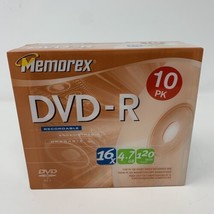 Memorex DVD-R (Recordable)10 Pack 16X, 4.7GB, 120 min NEW (A6) - £15.17 GBP