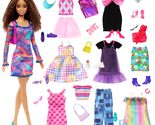 Barbie Fashionistas Doll #206 with Crimped Hair &amp; Freckles, Rainbow Marb... - $19.06