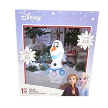 Disney Frozen 4&#39; FT Olaf Airblown Inflatable Christmas Ornament Light Up LED - £40.81 GBP