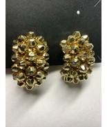 Vintage 1980&#39;s Goldtone Punk Shiek Clip Earrings - Spikey - 1.5&quot;, domed - €6,98 EUR