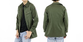 New Dutch army field shirt jacket fieldshirt olive khaki military molesk... - £19.67 GBP