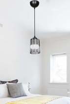 Smoked Optical Promo Pendant Lamp - Glass with Double Bulb Look - $16.00