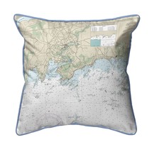 Betsy Drake Branford Harbor - Indian Neck, CT Nautical Map Extra Large Zippered - $79.19