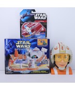LOT of 3 Star Wars Micro Machines Playsets and Hot Wheels X Wing Fighter - $45.59
