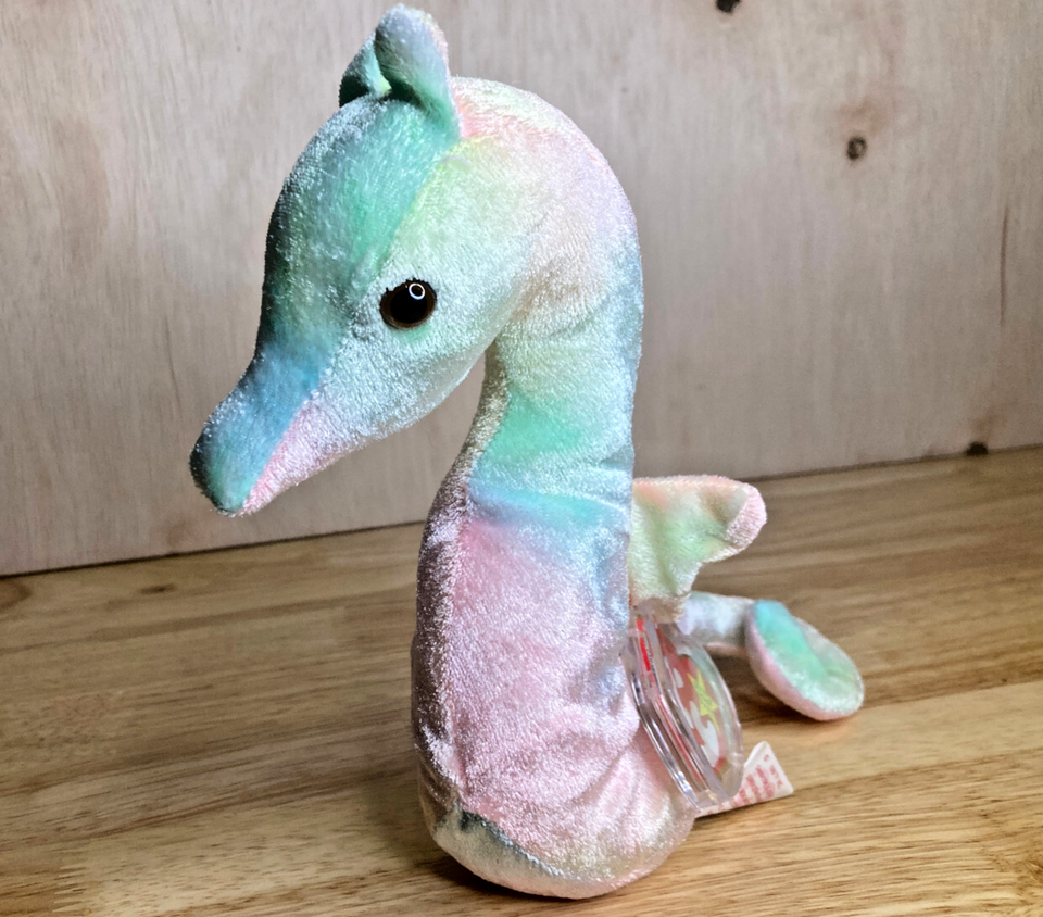 Neon the Seahorse - Ty Beanie Baby - Pristine Condition w/ tag protector - $7.87