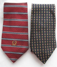 2 Tommy Hilfiger Vintage Formal Neckties Neck Tie Navy Red 100% Silk - £11.99 GBP